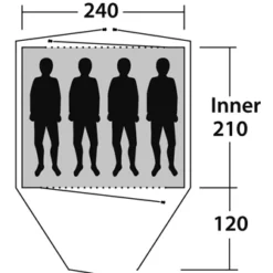 Outwell "Cloud" - 4 Personen 13 Outwell "Cloud" - 4 Personen -Camping-Ausrüstung Verkaufsgeschäft 150176 12