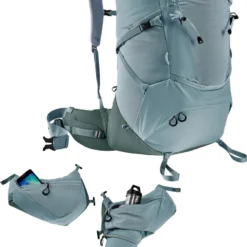 Deuter "Aircontact Core 55+10 SL" - Shale/ivy -Camping-Ausrüstung Verkaufsgeschäft 3350422 4219 Aircontact Core 55 10 SL shale ivy D 08