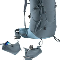 Deuter "Aircontact Core 60+10" - Graphite/shale -Camping-Ausrüstung Verkaufsgeschäft 3350522 4409 Aircontact Core 60 10 graphite shale D 08