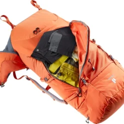 Deuter "Aircontact Core 65+10 SL" - Paprika/graphite -Camping-Ausrüstung Verkaufsgeschäft 3350622 9409 Aircontact Core 65 10 SL paprika graphite D 09