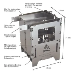 Bushcraft Essentials "Bushbox LF Set" -Camping-Ausrüstung Verkaufsgeschäft Bushbox LF DiagramDE