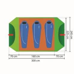 Rejka "Hamra Light HC" -Camping-Ausrüstung Verkaufsgeschäft Hamra Light HC Zelteinteilung Topview