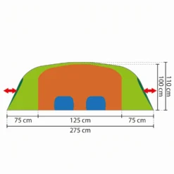 Rejka "Hamra Light" -Camping-Ausrüstung Verkaufsgeschäft Hamra Light Zelteinteilung Sideview