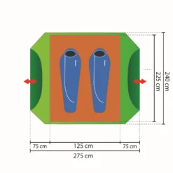 Rejka "Hamra Light" -Camping-Ausrüstung Verkaufsgeschäft Hamra Light Zelteinteilung Topview
