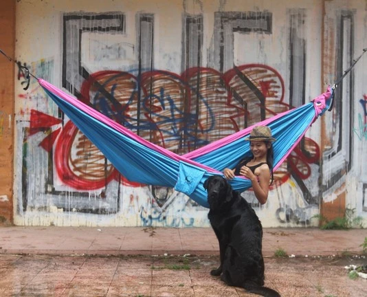 Ticket To The Moon "Original Hammock" - Aqua/ Pink 4 Ticket To The Moon "Original Hammock" - Aqua/ Pink – Bild 2