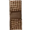 Nordisk "Almond -2" -Camping-Ausrüstung Verkaufsgeschäft almond minus 2 141003 nordisk rectangular shape sleeping bag bungy cord brown front open top bottom