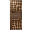 Nordisk "Almond +10" -Camping-Ausrüstung Verkaufsgeschäft almond plus 10 141004 nordisk rectangular shape sleeping bag bungy cord brown front open top bottom