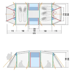 Tatonka "Family Trek 4" -Camping-Ausrüstung Verkaufsgeschäft tatonka familytrek 10